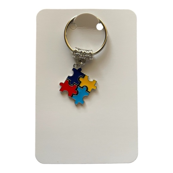 Autism Awareness Puzzle Piece Keychain - Picture 1 of 4